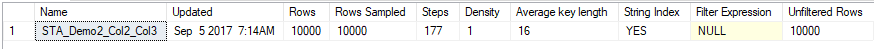 DBCCShowStatisticsHeader